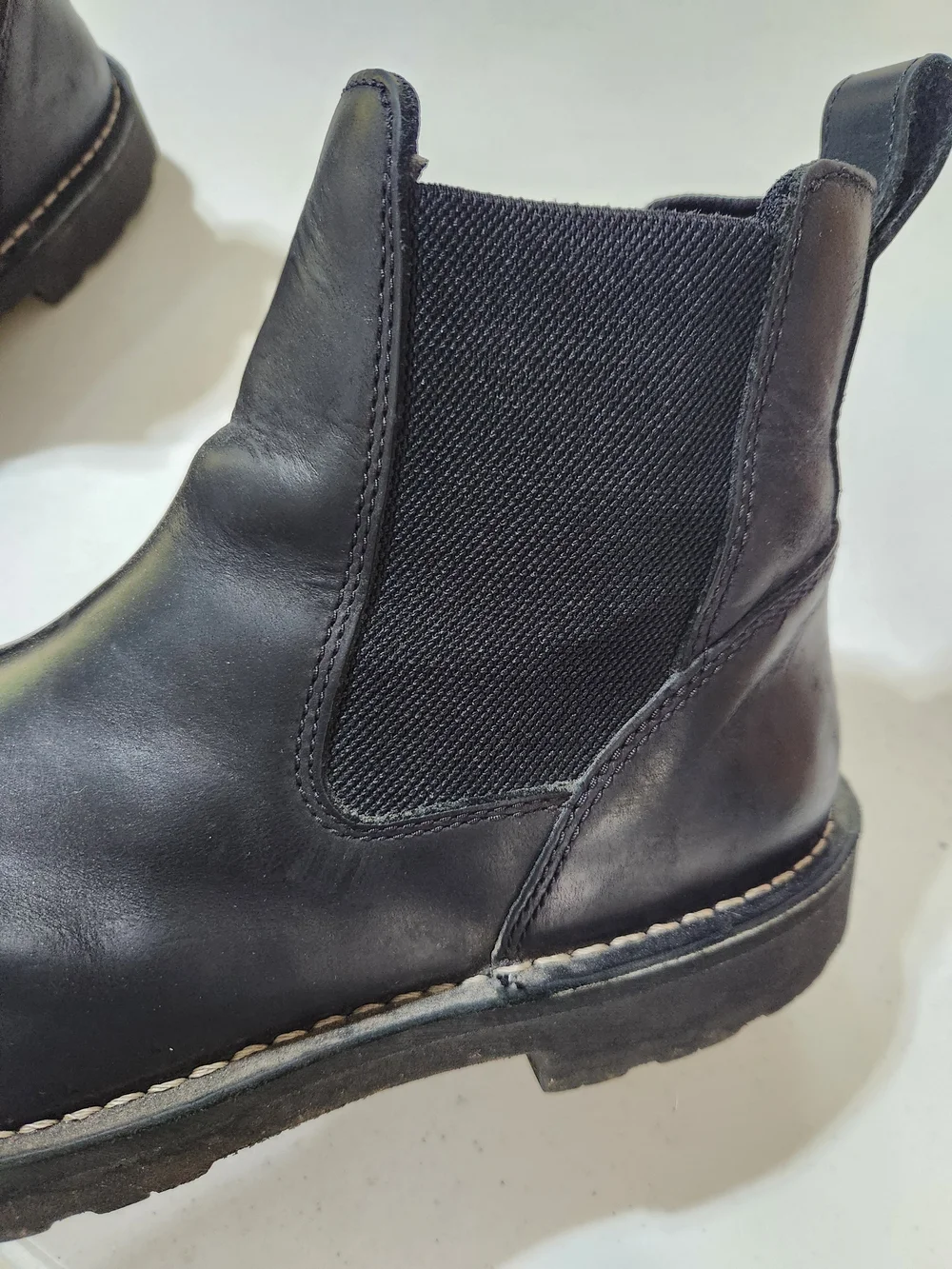 Danner Mens Sz 13 EE Wide Black Leather Chelsea Boots Slip-on
